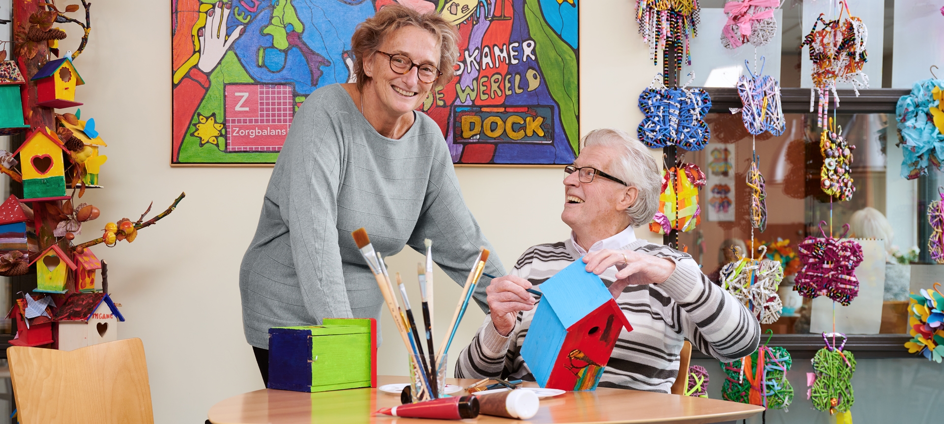 Zorgprofessional met creatieve ideeën